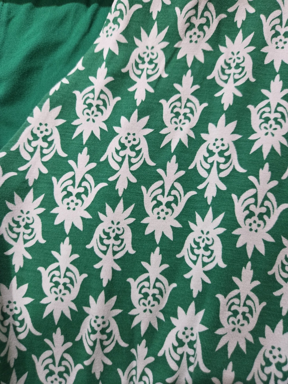 Boden Green & White Printed V-Neck Tie-Waist Jumpsuit - Picture 4 of 8